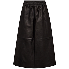 Mos Mosh Deena Leather Nederdel, Sort